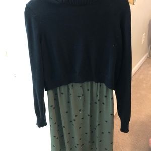 Seraphine Khaki Polka Dot Maternity and Nursing Dress